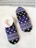 Polka Dot Patterned Indoors Anti-Skid Winter Slipper Socks (12 Pairs)